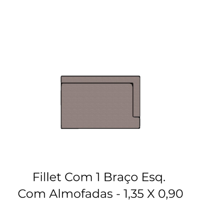 Modulo Fillet Com 01 Braço - 1,35 X 0,90