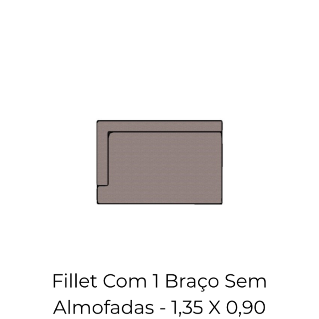 Modulo Fillet Com 1 Braco Sem Almofadao Braco E - 1,35 X 0,90