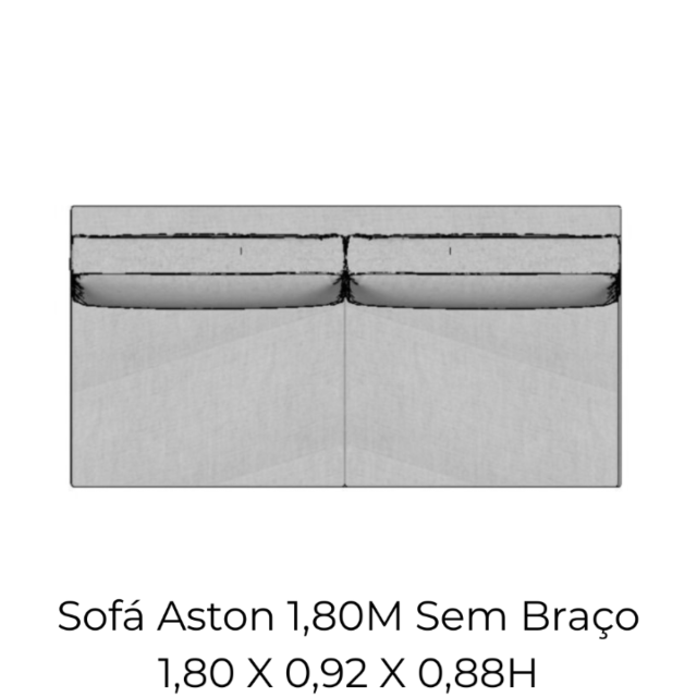 Sofá Aston 1,80M Sem Braço - 2118 1,80 X 0,92 X 0,88H