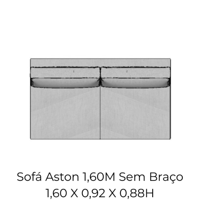 Sofá Aston 1,60M Sem Braço - 2119 1,60 X 0,92 X 0,88H