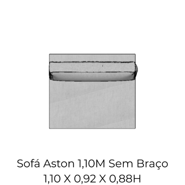 Modulo Sofá Aston 1,10M Sem Braço - 2121 1,10 X 0,92 X 0,88H