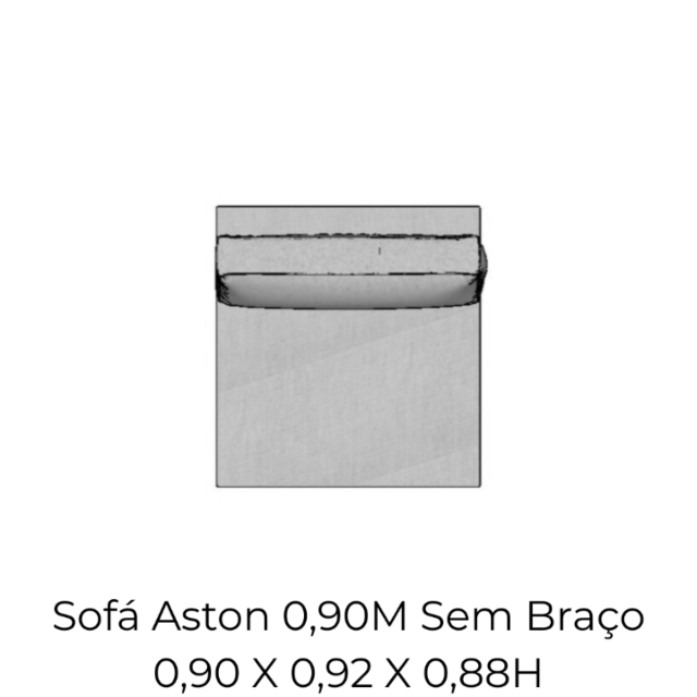 Modulo Sofá Aston 0,90M Sem Braço - 2123 0,90 X 0,92 X 0,88H