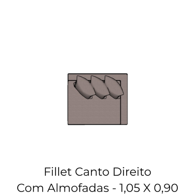 Modulo Fillet Canto Com Almofadao Canto Direito - 1,05 X 0,90