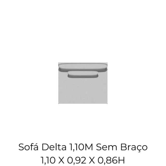 Modulo Sofá Delta 1,10M Sem Braço - 2514 1,10 X 0,92 X 0,86H