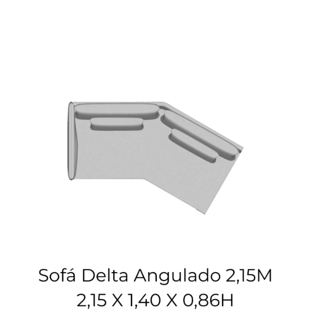 Sofá Delta Angulado 2,15M - 2518 2,15 X 1,40 X 0,86H