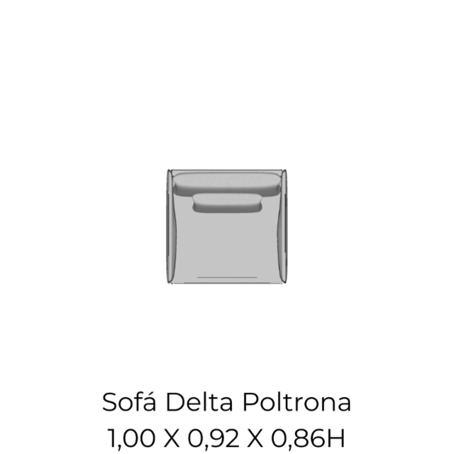 Modulo Sofá Delta Poltrona - 2526 1,00 X 0,92 X 0,86H