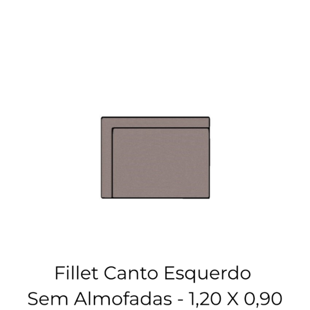 Modulo Fillet Canto Sem Almofadao Canto Esquerdo - 1,20 X 0,90