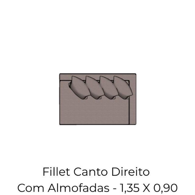 Modulo Fillet Canto Com Almofadao Canto Direito - 1,35 X 0,90