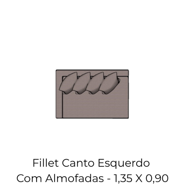 Modulo Fillet Canto Com Almofadao Canto Esquerdo - 1,35 X 0,90