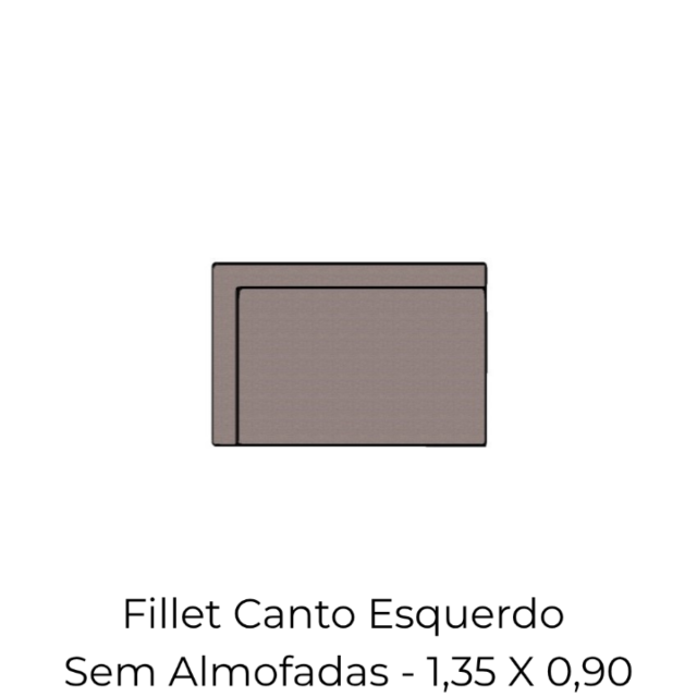 Modulo Fillet Canto Sem Almofadao Canto Esquerdo - 1,35 X 0,90