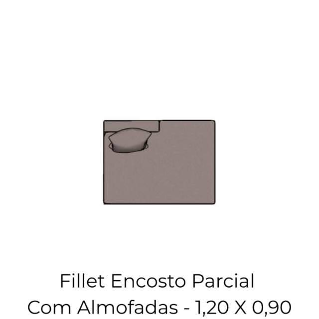 Modulo Fillet Encosto Parcial Com Almofadao - 1,20 X 0,90