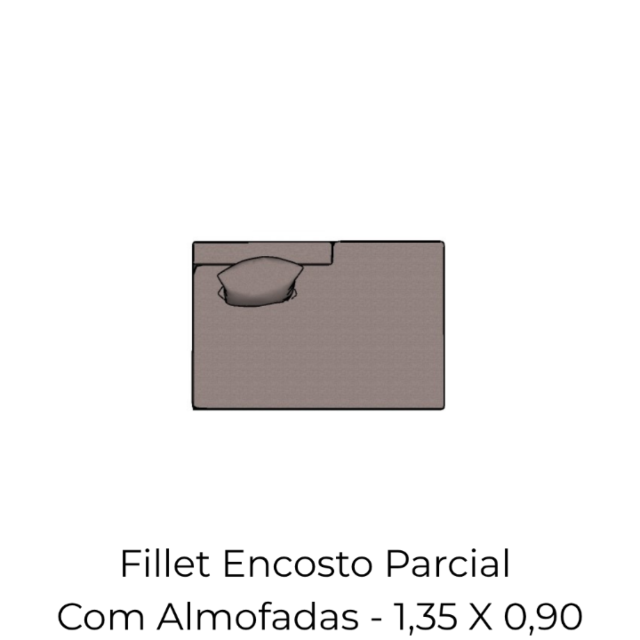 Modulo Fillet Encosto Parcial Com Almofadao - 1,35 X 0,90