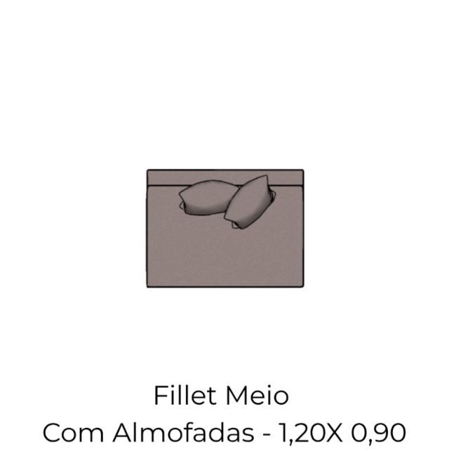 Modulo Fillet Meio Com Almofadao - 1,20 X 0,90