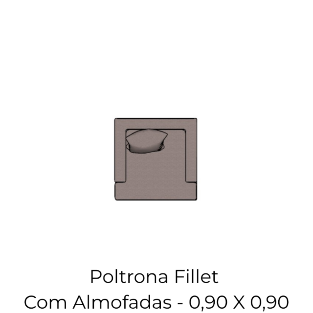 Poltrona Fillet Com Almofadao - 0,90 X 0,90