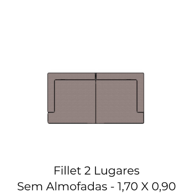 Sofá Fillet 2 Lugares - 1,70 X 0,90