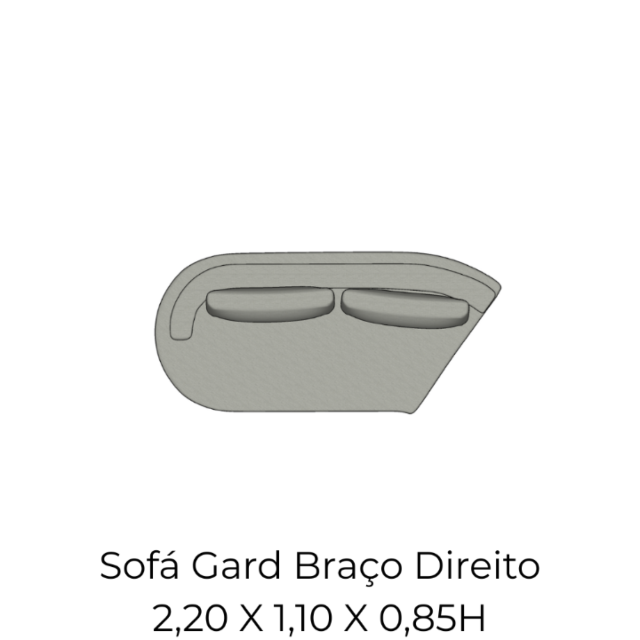 Módulo Sofá Gard 1Br. Dir. - 2,20 X 1,10 X 0,85H