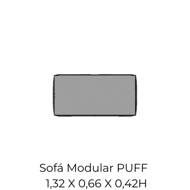 Modulo Sofá Modular PUFF - AP13 1,32 X 0,66 X 0,42H