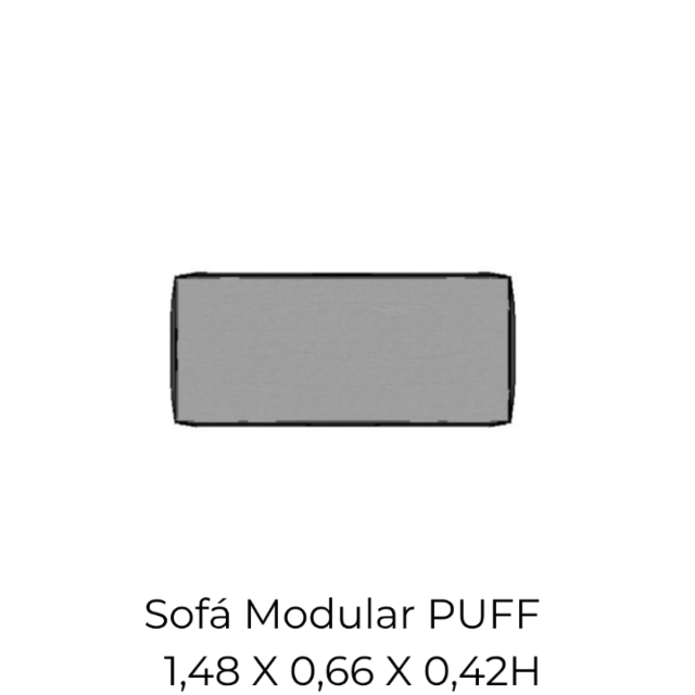 Modulo Sofá Modular PUFF - AP14 1,48 X 0,66 X 0,42H