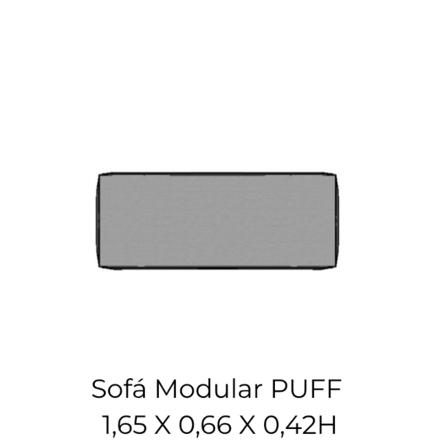 Modulo Sofá Modular PUFF - AP15 1,65 X 0,66 X 0,42H
