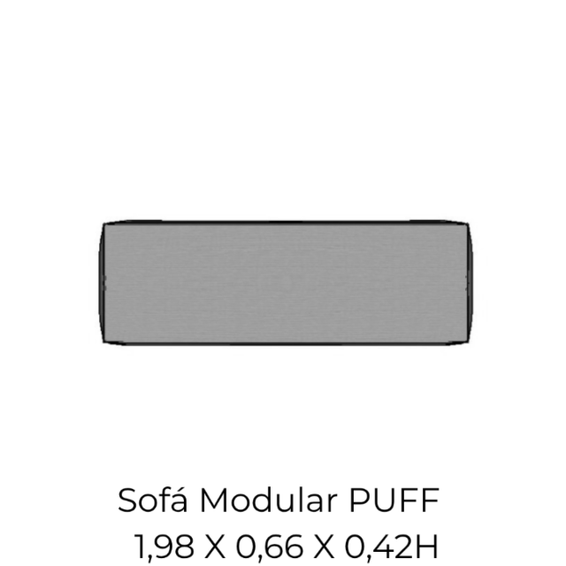 Modulo Sofá Modular PUFF - AP17 1,98 X 0,66 X 0,42H