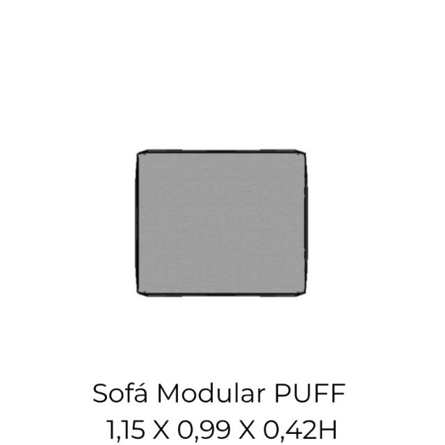 Modulo Sofá Modular PUFF - AP2 1,15 X 0,99 X 0,42H