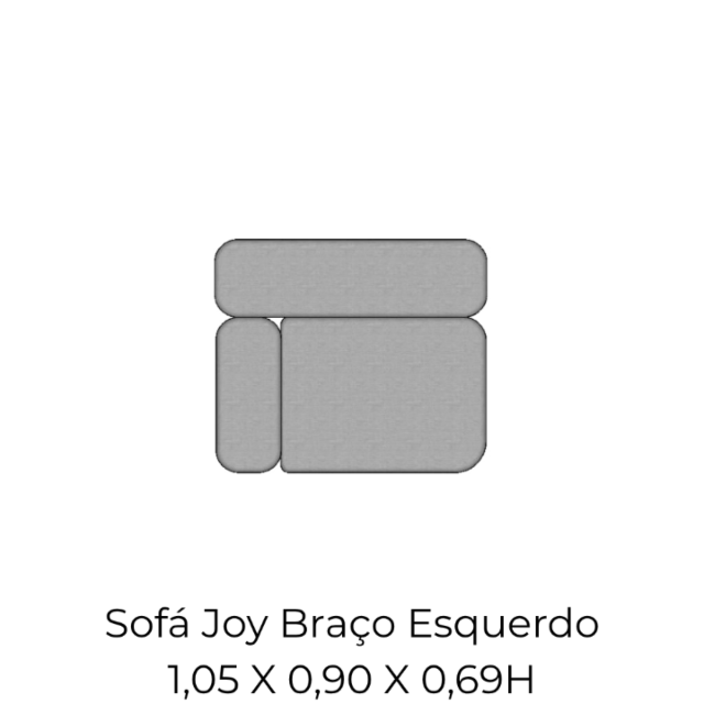 Modulo Sofá Joy Braço Esquerdo - BE105 1,05 X 0,90 X 0,69H