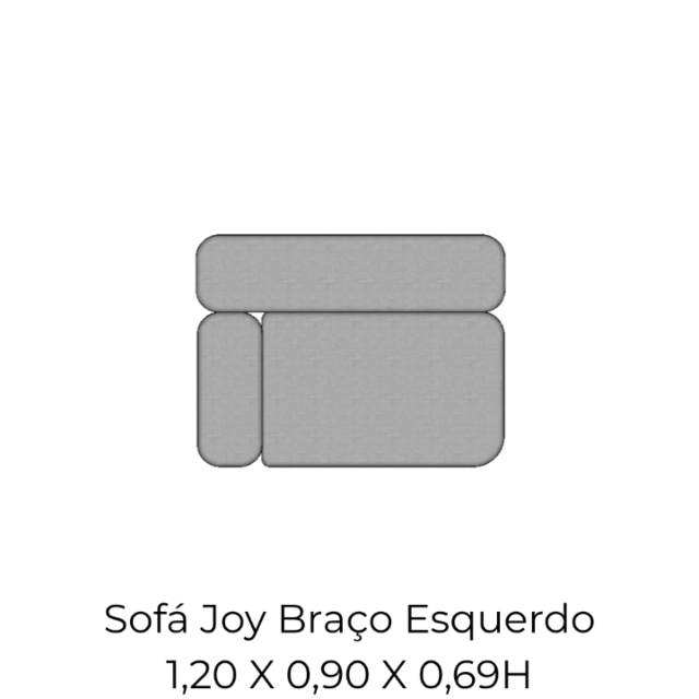 Modulo Sofá Joy Braço Esquerdo - BE120 1,20 X 0,90 X 0,69H