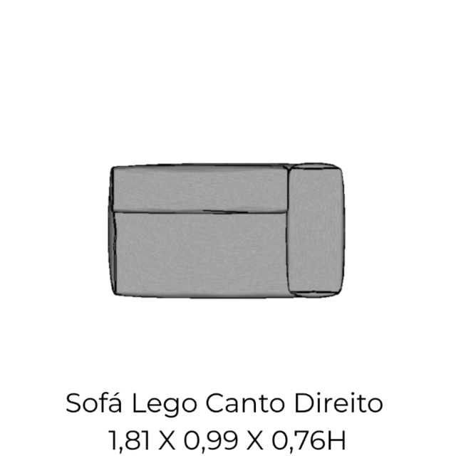 Modulo Sofá Lego Canto Direito - CD6 1,81 X 0,99 X 0,76H