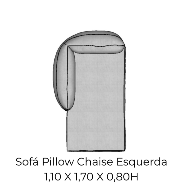 Modulo Sofá Pillow Chaise Esquerda - CHE110 1,10 X 1,70 X 0,80H
