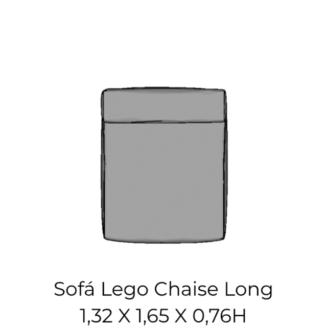 Modulo Sofá Lego Chaise Long - CL3 1,32 X 1,65 X 0,76H