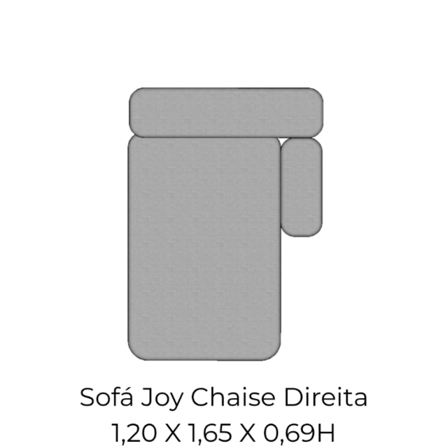Modulo Sofá Joy Chaise Direita - CLD120 1,20 X 1,65 X 0,69H