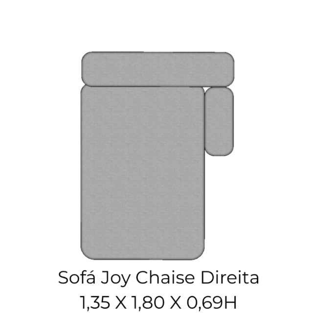 Modulo Sofá Joy Chaise Direita - CLDG135 1,35 X 1,80 X 0,69H
