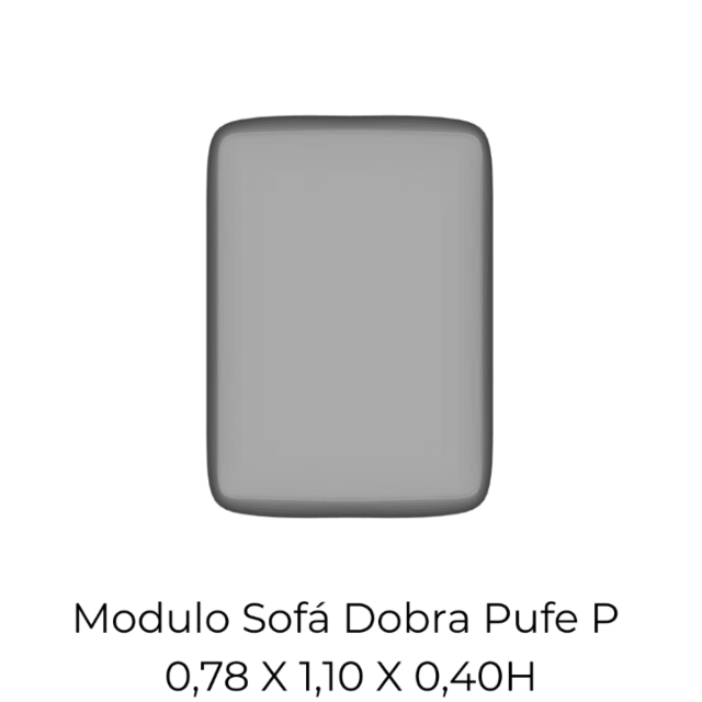 Modulo Sofá Dobra Pufe P - 0,78 X 1,10 X 0,40H