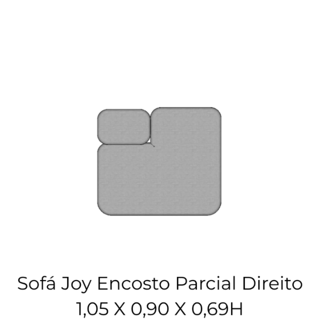 Modulo Sofá Joy Encosto Parcial Direito - EPD105 1,05 X 0,90 X 0,69H