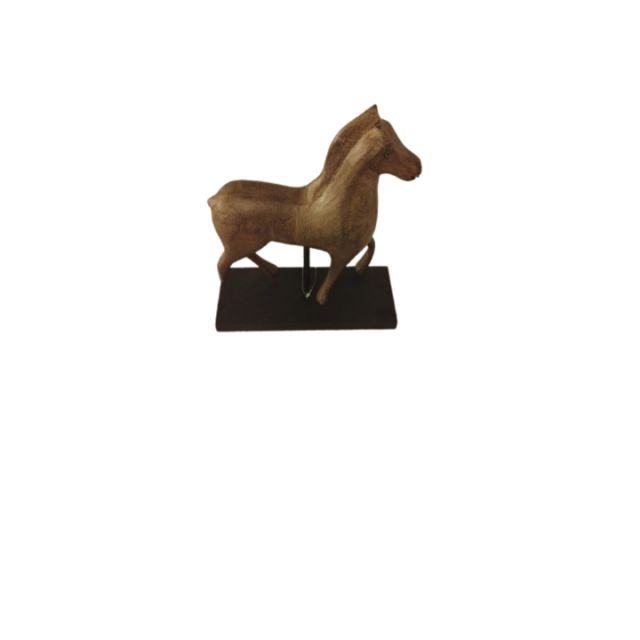 Escultura De Cavalo Em Madeira Cod Ma11 SR10586