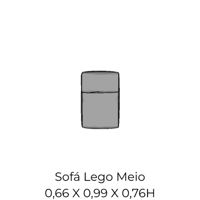 Modulo Sofá Lego Meio - M0 0,66 X 0,99 X 0,76H