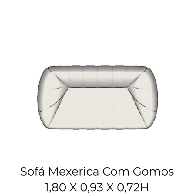 Sofá Mexerica Com Gomos - 1,80 X 0,93 X 0,72H
