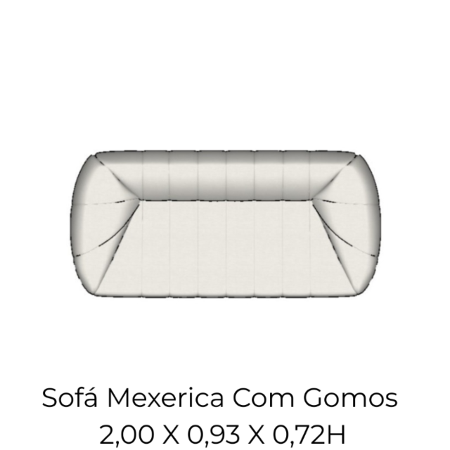 Sofá Mexerica Com Gomos - 2,00 X 0,93 X 0,72H