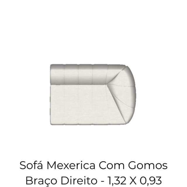 Modulo Sofá Mexerica Com Gomos Braço Direito - 1,32 X 0,93