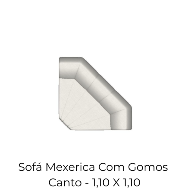 Modulo Sofá Mexerica Com Gomos canto - 1,10 X 1,10