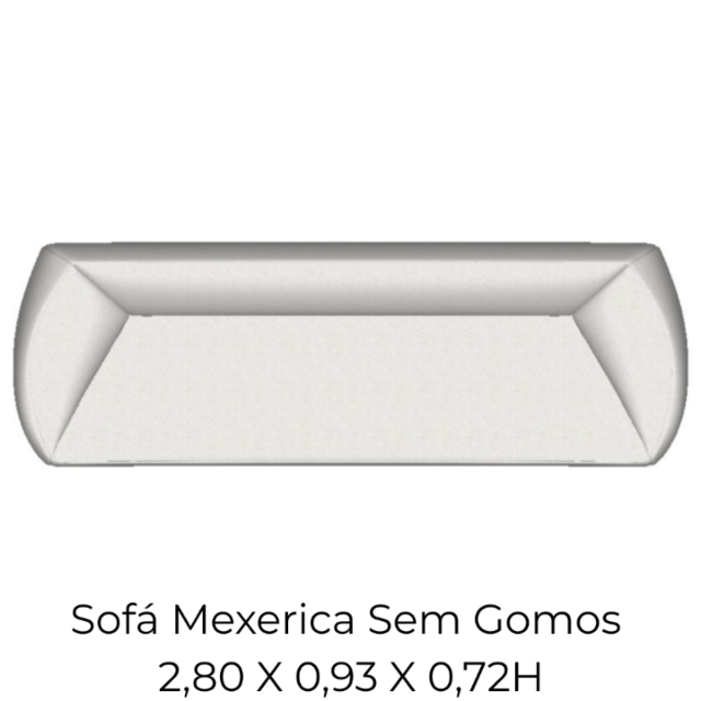 Sofá Mexerica Sem Gomos - 2,80 X 0,93 X 0,72H