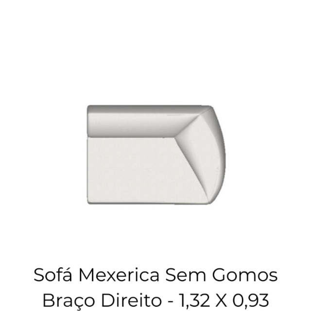 Modulo Sofá Mexerica Sem Gomos Braço Direito - 1,32 X 0,93