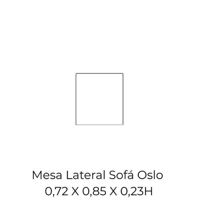 Mesa Lateral Sofá Oslo - 0,72 X 0,85 X 0,23H