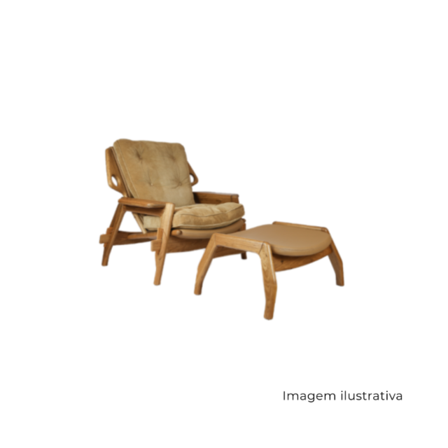 Poltrona Benjamin Com Banqueta SR235