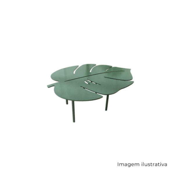 Mesa de centro 3212 Monstera Tampo De Aluminio -Amazonia SR1019