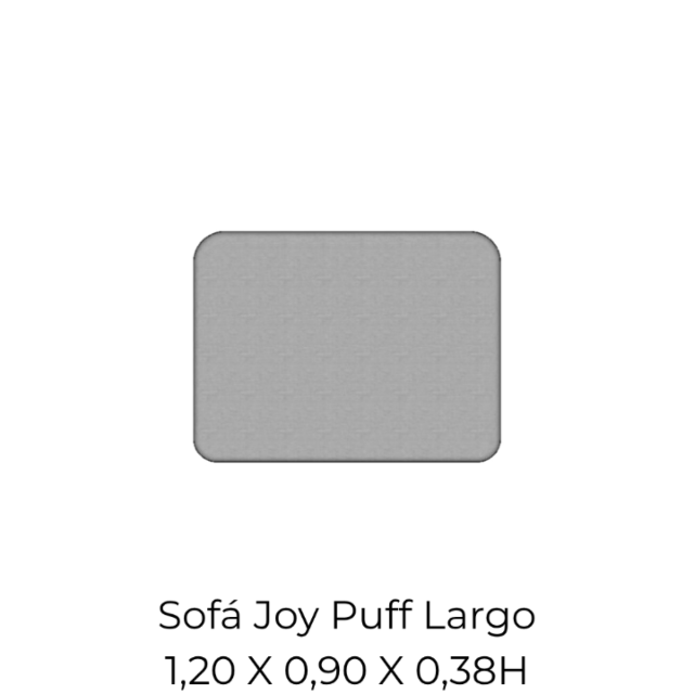 Modulo Sofá Joy Puff Largo - PL120 1,20 X 0,90 X 0,38H