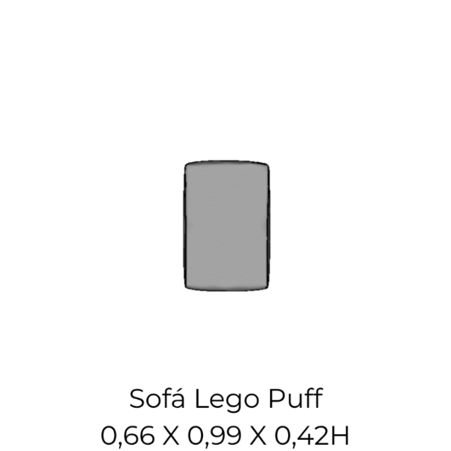 Modulo Sofá Lego Puff - AP0 0,66 X 0,99 X 0,42H