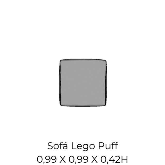 Modulo Sofá Lego Puff - AP1 0,99 X 0,99 X 0,42H