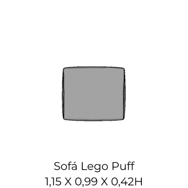Modulo Sofá Lego Puff - AP2 1,15 X 0,99 X 0,42H