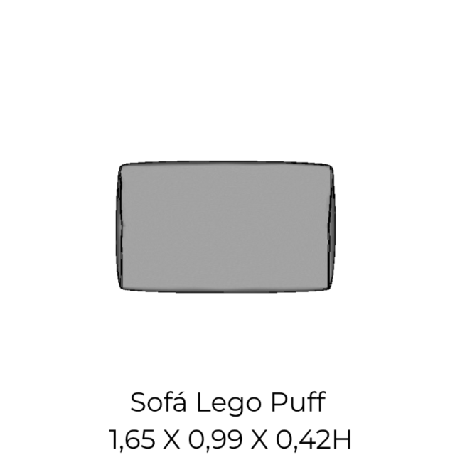 Modulo Sofá Lego Puff - AP5 1,65 X 0,99 X 0,42H